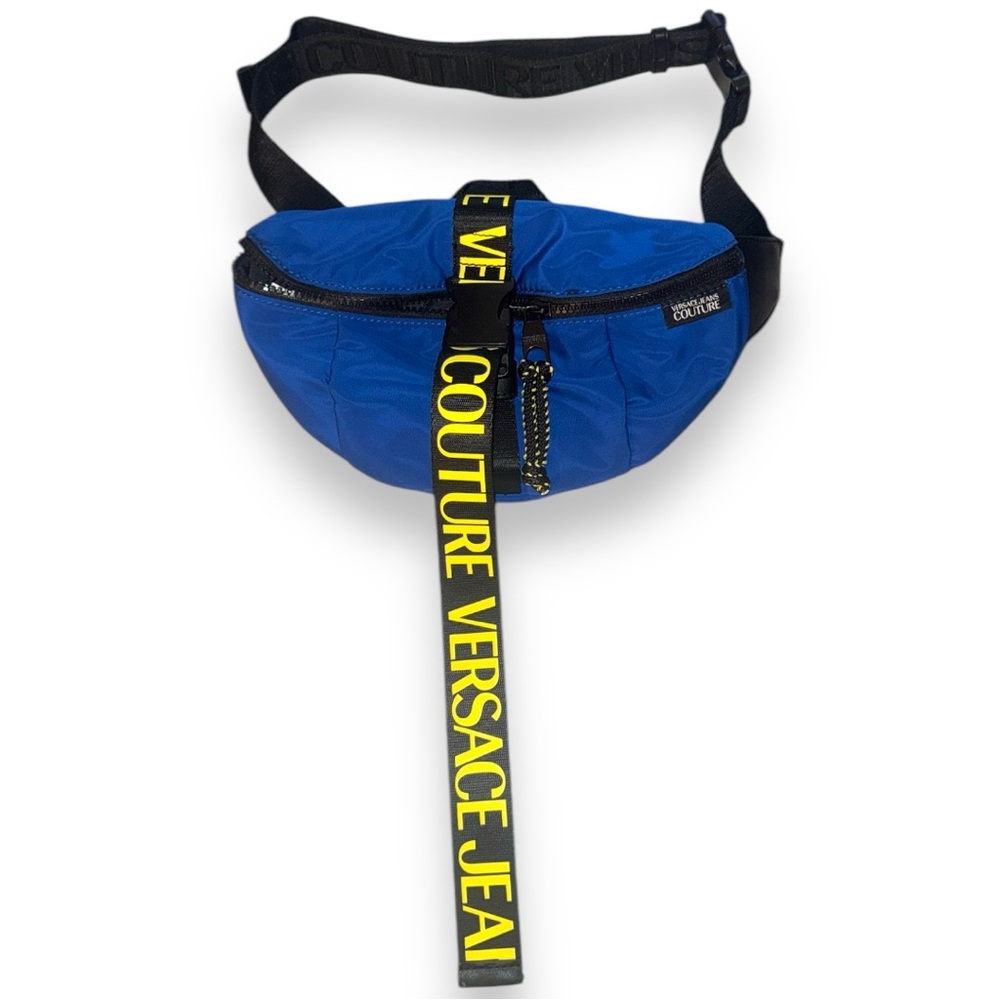 VERSACE JEANS COUTURE Sling Bag Fanny Pack (Blue and Yellow) UNISEX